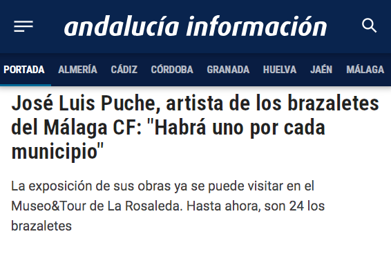 Los brazaletes del Málaga CF Jose Luis Puche