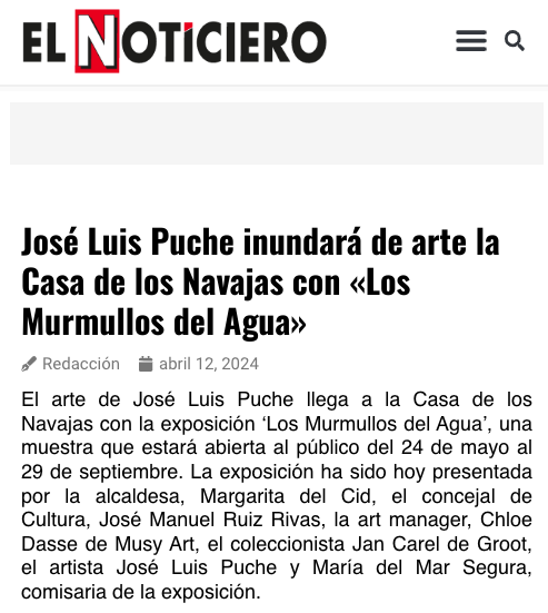 'Los Murmullos del Agua' de Puche en El Noticiero
