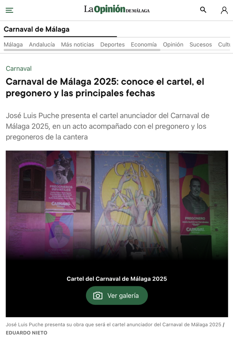 puche-autor-cartel-carnaval-malaga-2025